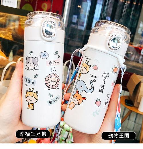 网红卡通小熊水杯头像,网红萌物，陪你畅饮每一刻